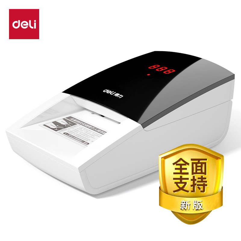 Deli Compact Banknote Detector 2129 Office Commercial Smart Small Portable Banknote Counting Machine Home Banknote Detector Dual Power Supply