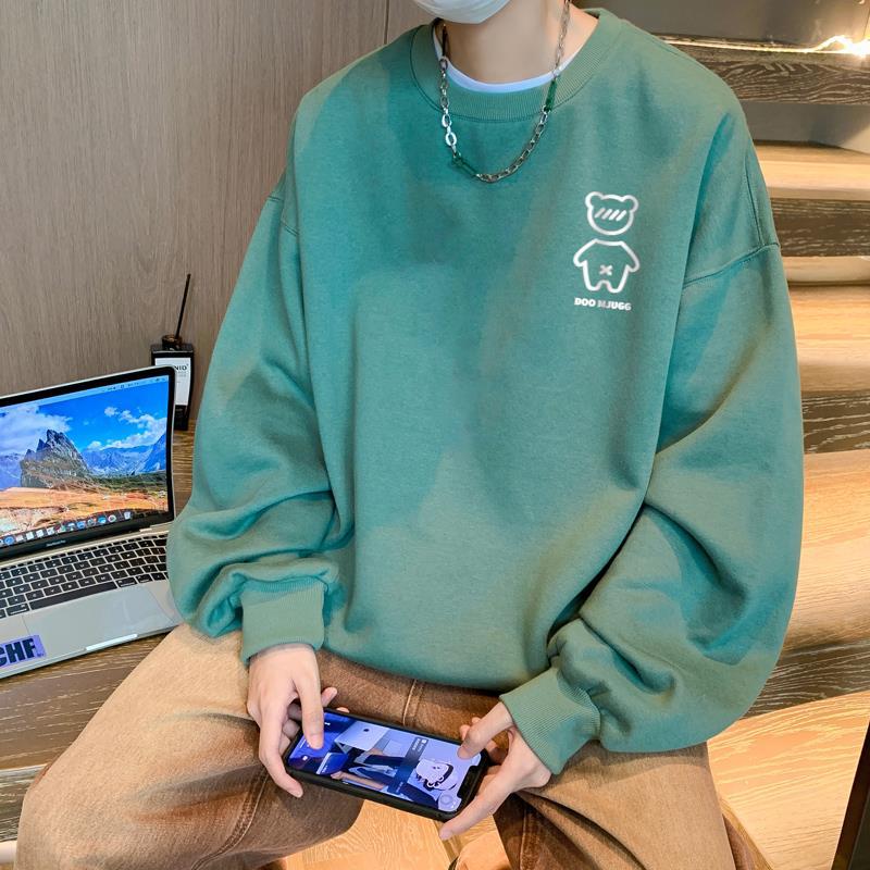 Explosions! Autumn Jacket Men's Round Neck Sweater Men's Hong Kong Style Long Sleeve T-shirt Men's Jacket Men's WY343-P28