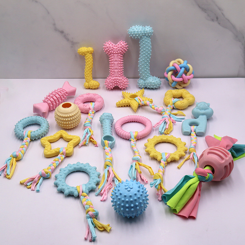 Pet Toys Wholesale Tpr Material Dog Molar Toys Chewing Puppy Cotton Toys Small and Medium-Sized Dogs Tooth Cleaning