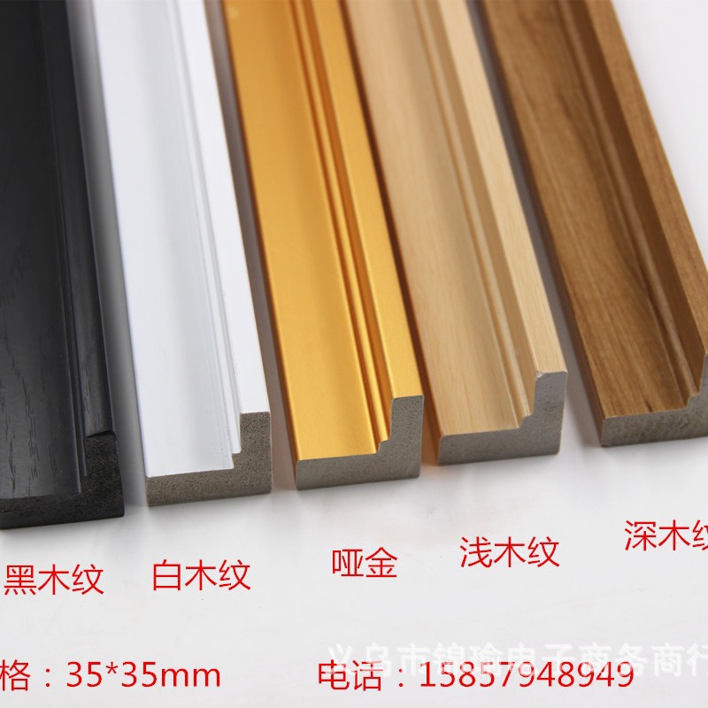 L-shaped oil painting frame keel small wood inner line imported pine wood frame micro-frame inner line simple frame decorative painting wood strip