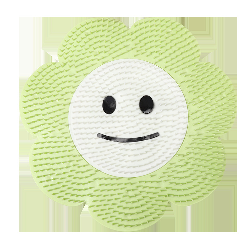 Sunflower Lazy Bath Scrubber, Back Scrubber, Foot Scrubber, Foot Massage Mat, Bathroom Multifunctional Suction Cup, Non-Slip