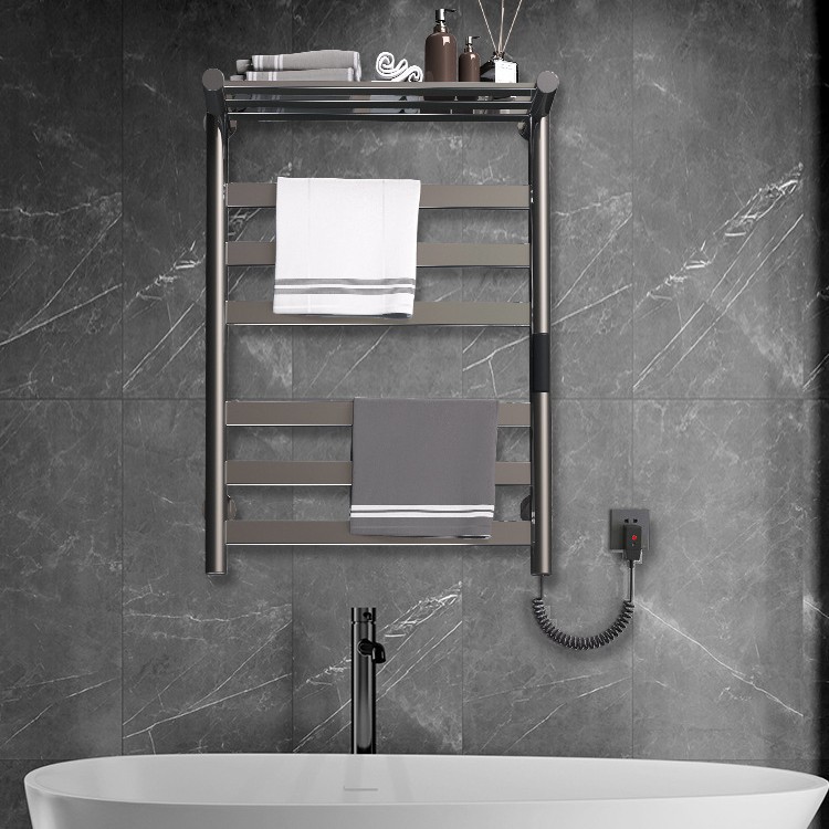 Intelligent Electric Heated Towel Rack Household Bathroom Heating Drying Towel Rack Storage Rack Heating