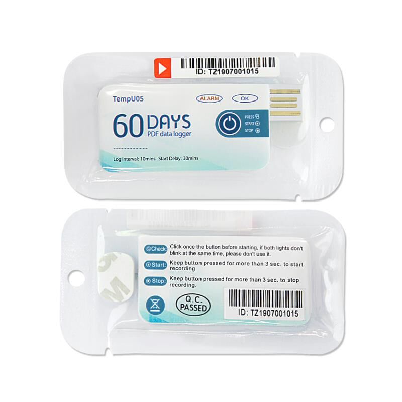 Medicine Refrigeration Insulation Box Refrigeration Truck Disposable Temperature Recorder USB Tempu05 Temperature Calibration Certificate