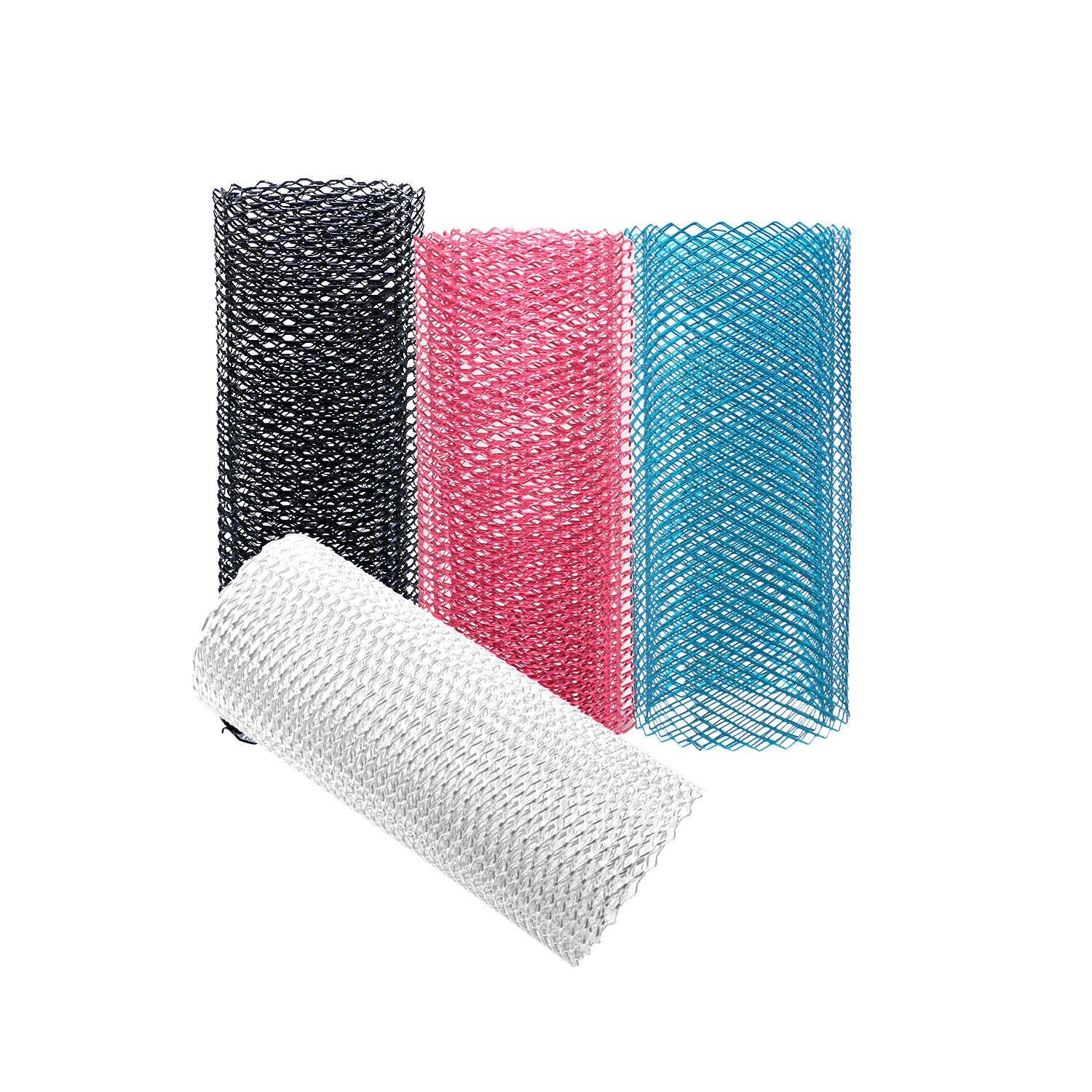 Cross-Border Car Grille Large Surround Air Vent Mesh Universal Grille Diamond-Shaped Aluminum Car Cooling Net Small Hole Black