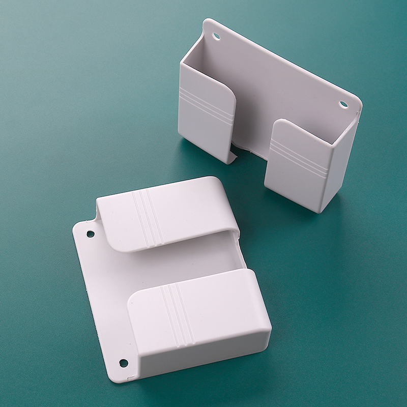 TV air conditioning remote control storage box wall-mounted punch-free mobile phone charging storage rack remote control hanging seat