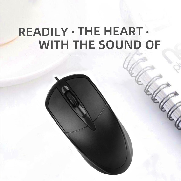 Factory Direct Sales Neutral Wired USB Mouse Home Office Business Notebook Desktop Wholesale Foreign Trade
