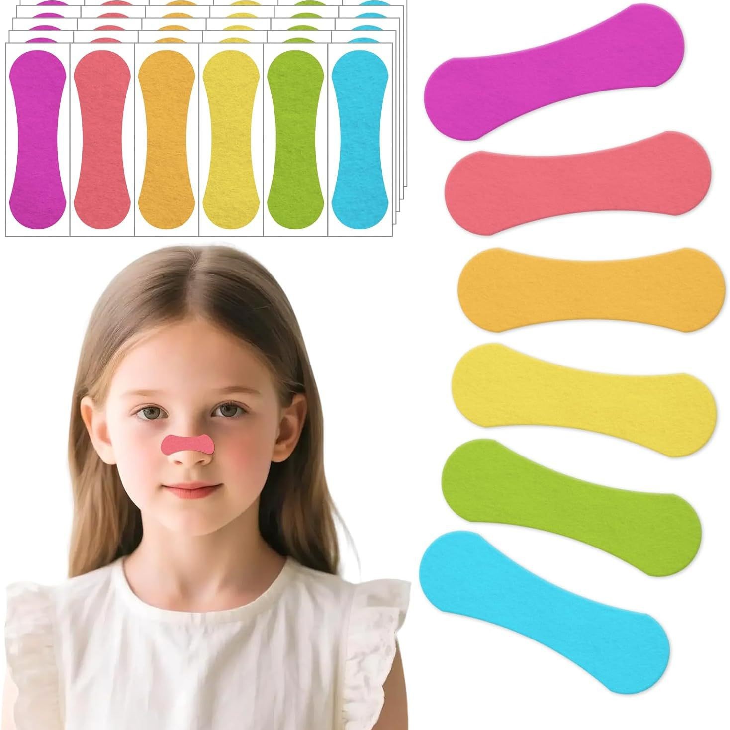 Cross-Border Small Size Kidsren's Cartoon Ventilation Nasal Patch Snoring Cartoon Nasal Strap Kidsren's Sleep Anti-Snoring Nasal Patch