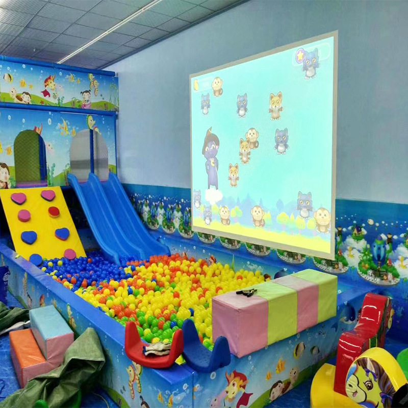 New Children's Interactive Projection Indoor Naughty Castle Interactive Projection Naughty Castle Game Projection Interactive Toys Early Education