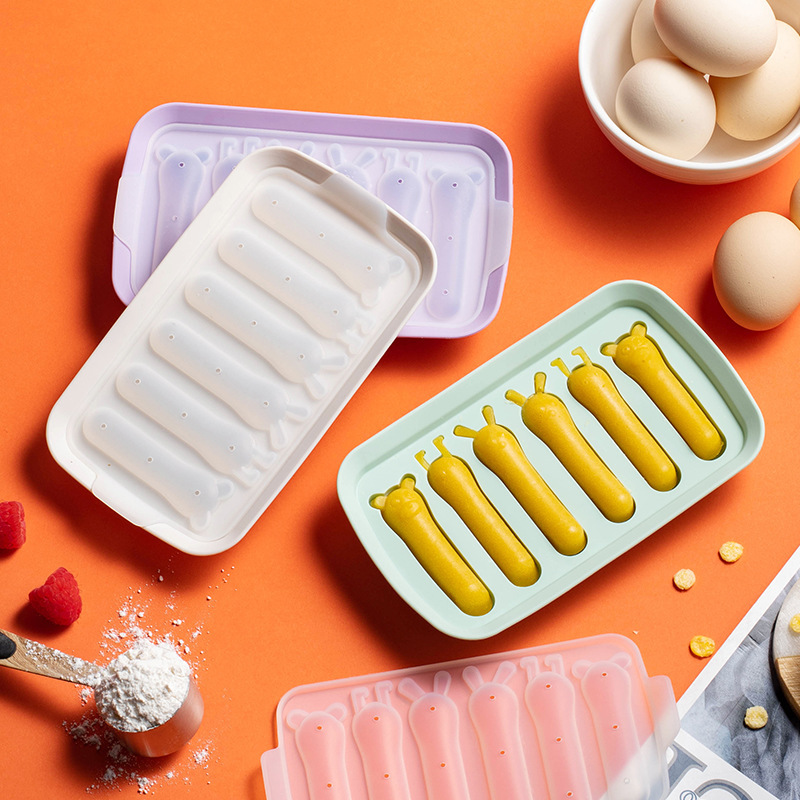 Worms High Temperature Resistant Silicone Steamable Food Supplement Children's Sausage Mold Rice Cake Mold Sausage Mold