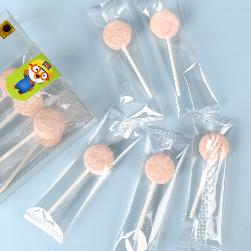 Lele Pororo Bovine Colostrum Cheese Milk Stick 54g Strawberry Original Snacks Tablet Sugar Milk Bean Lollipops