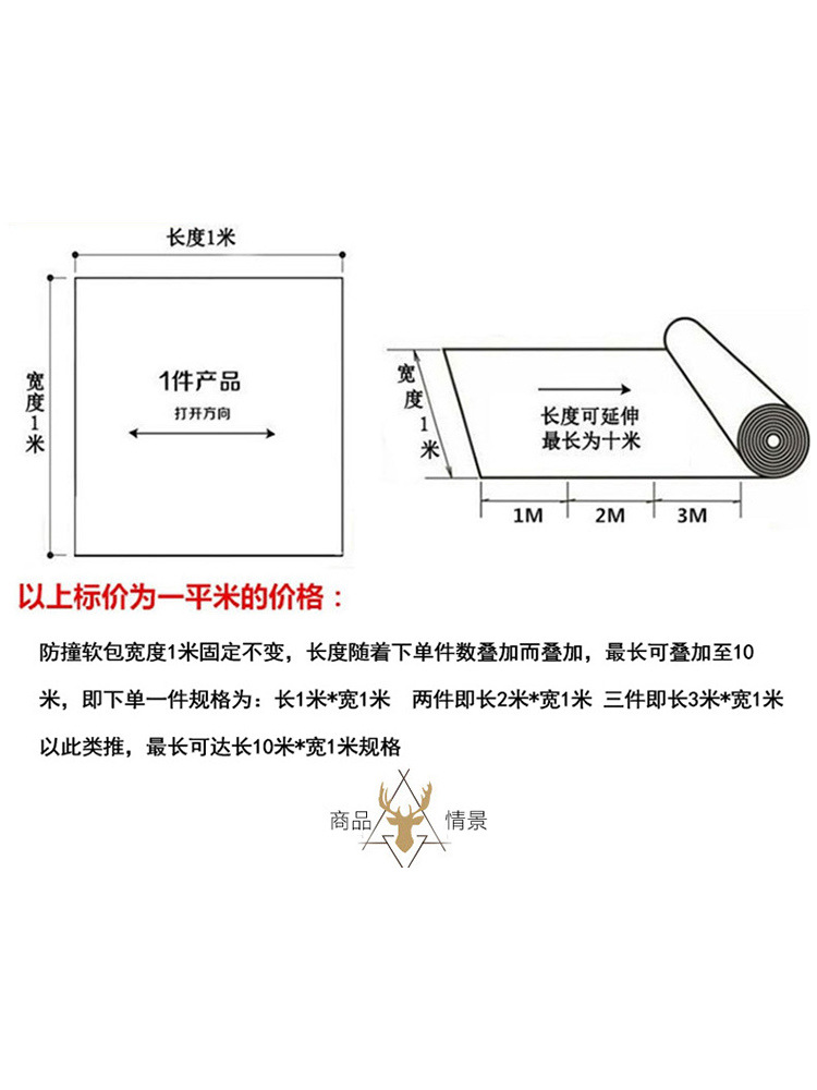 Anti-Collision Wall Stickers Soft Pack Indoor Wall Self-Adhesive Stadium Anti-Collision Stickers Kindergarten Garage Beam Stair Anti-Collision