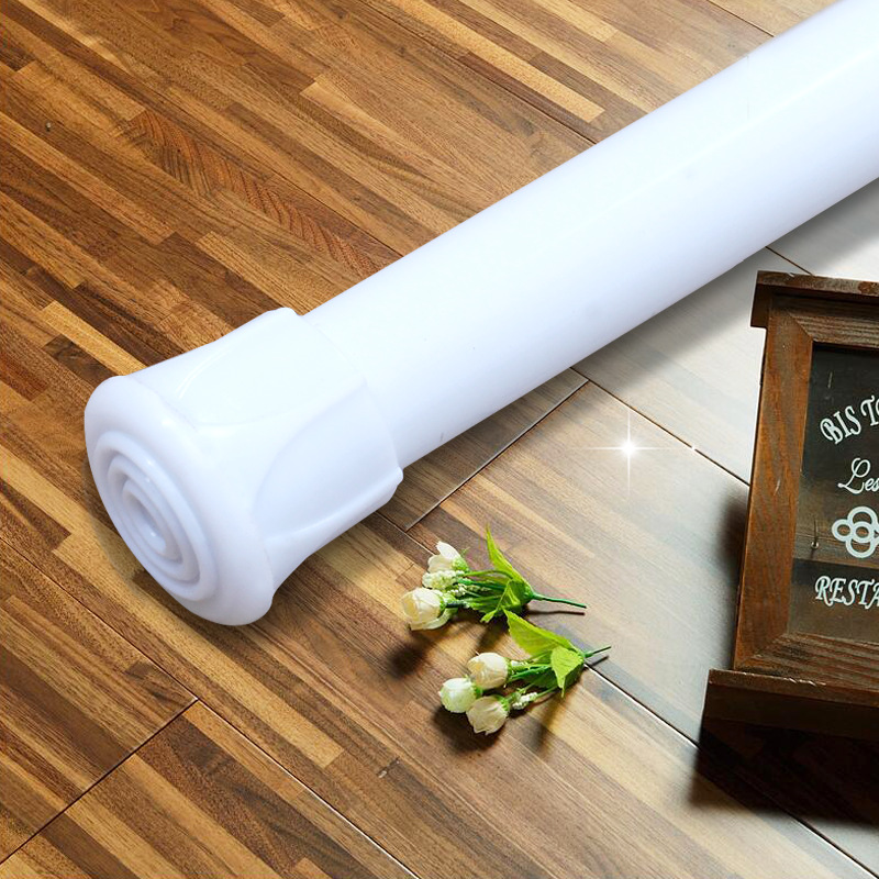 New telescopic non-perforated curtain curtain telescopic rod wardrobe bathroom kitchen partition curtain rod Roman Rod wholesale