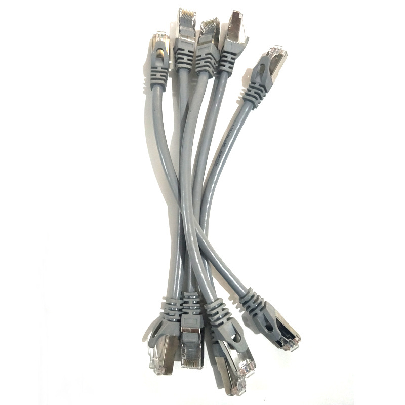 Super Class 5 Class 6 Double Shielded Oxygen Free Copper Finished Short Network Cable 0.2 0.25 0.3 0.4 0.5 0.6 1 m
