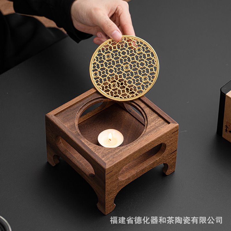 Оптовая продажа, стол для чая из ореха, подогреватель для чая, основание для белого вина, свеча, плита для чая