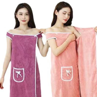 Bath Skirt Women's Wearable Bath Skirt Bathrobe Bath Towel Skirt Wearable Vest Large Bath Towel Absorbent Soft Adult Bath Skirt