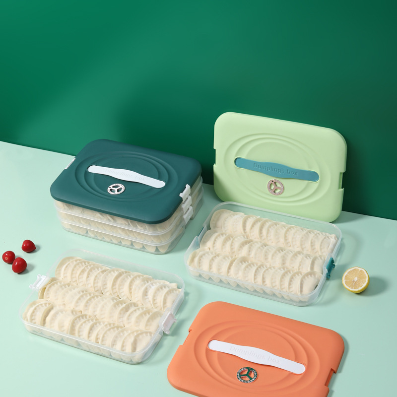 Multi-Layer Dumpling Box Household Food-Grade Kitchen Refrigerator Organization Artifact Wonton Box Fresh-Keeping Quick-Frozen Special Storage Box