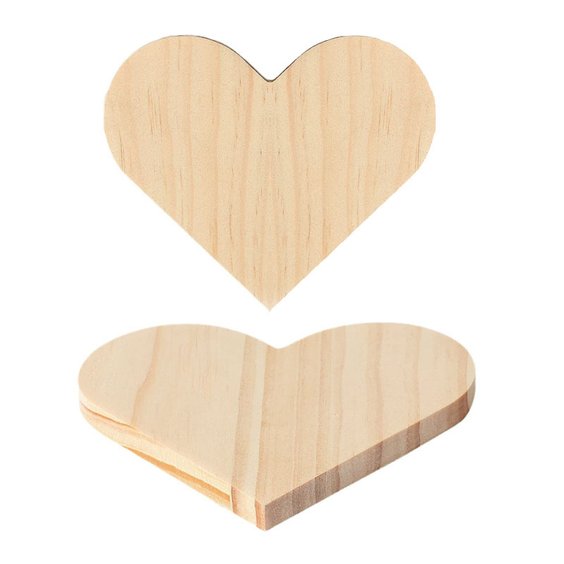 Cross-border Hot-selling Solid Wood Coaster Logo Engraved Square Round Love Wooden Coaster Household Wooden Heat Insulation Coaster