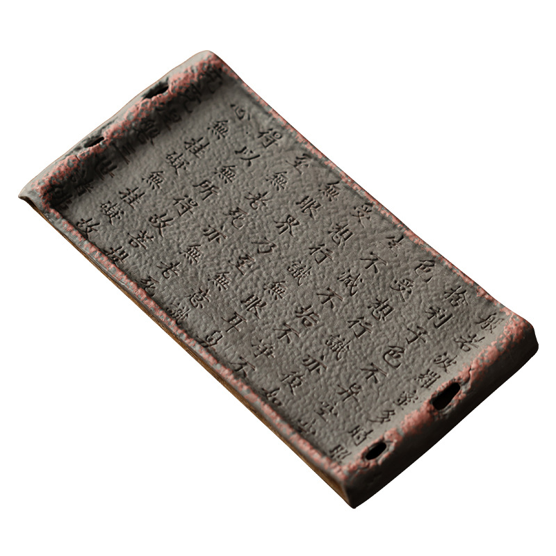 Old Rock Mud Zhuo Mud Scripture Pot Bearing Water Storage Coarse Pottery Dry Bubble Plate Retro Chinese Style Refreshment Plate Tea Table Tea Tray Accessories
