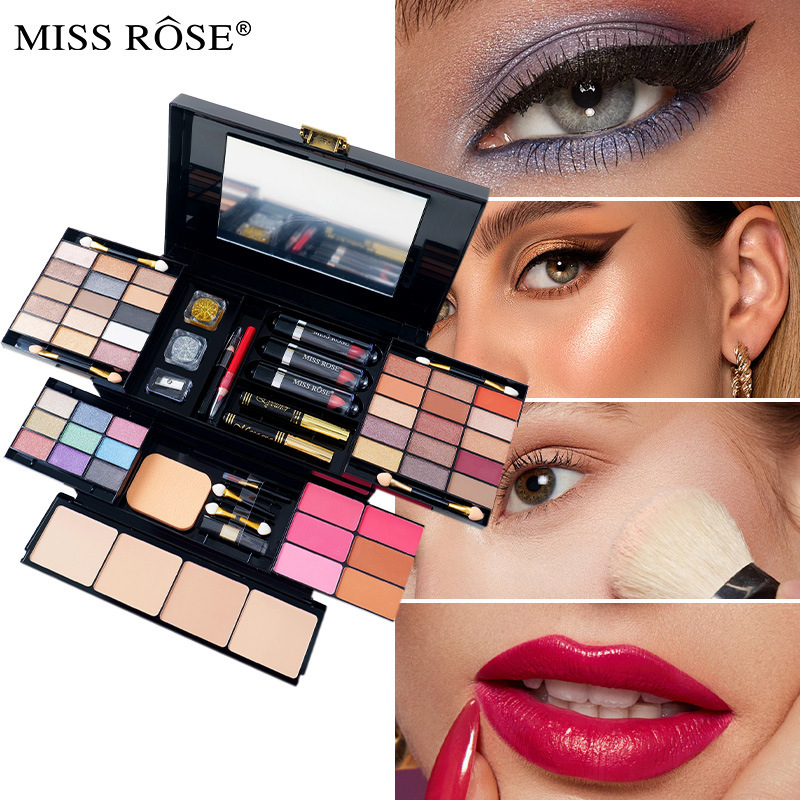Missrose Cross-Border Makeup Palette Set Eye Shadow and Lip Gloss Combination Set Lipstick Blush Concealer Highlighter Powder