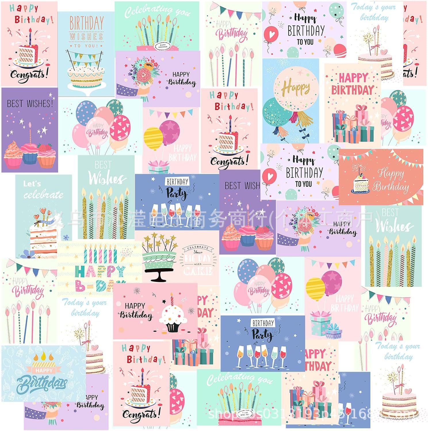 Открытка для внешней торговли Amazon, благодарственная открытка, декоративная живопись, открытка на день рождения, свадьбу, фестиваль, благословительная открытка