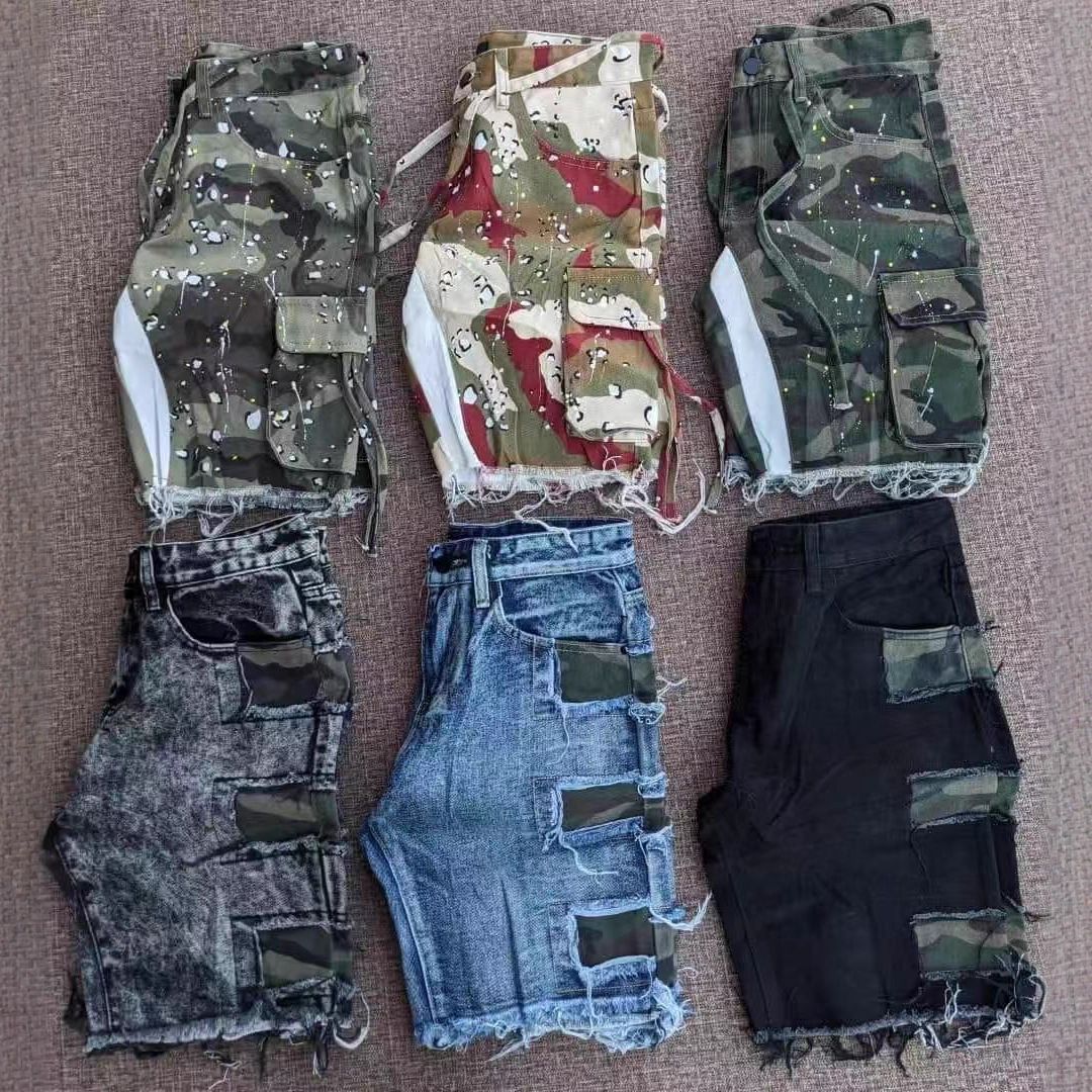 Оптовые джинсовые шорты для мужчин, пятиточечные брюки, оптовая продажа мужских джинсов