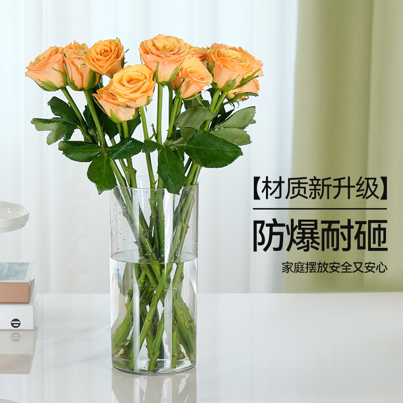 Пластиковая прозрачная ваза, кросс-браузерная, высокая проницаемость, имитация стеклянного цветочного ведра, цветочный ведерок для флористов, гидропонная ваза для аква-растений