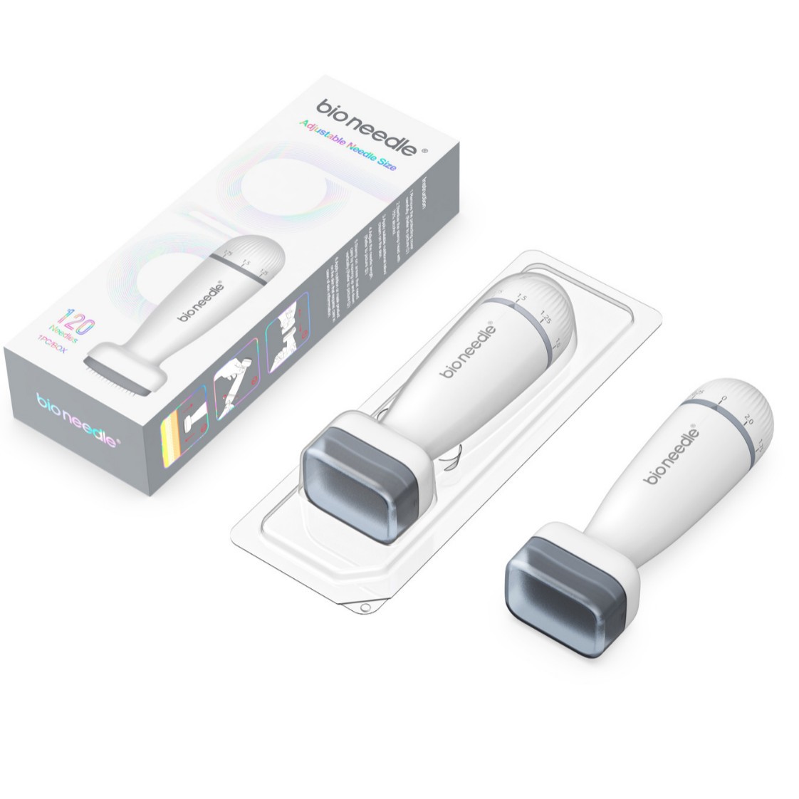 Bio Needle 120A Stamp Micro-Needle Adjustable Needle Length Roller Essence Imported H24 Beauty Instrument