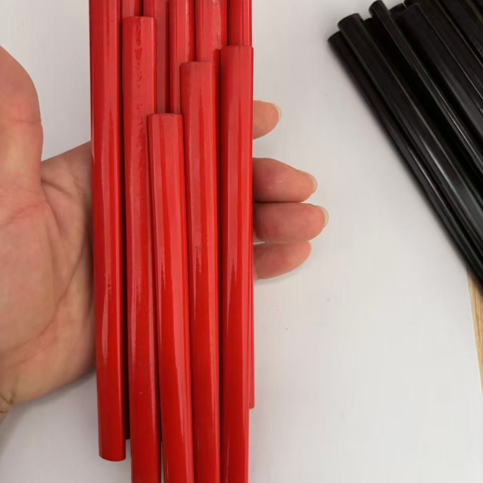 Colorful Flat Rod Oval Pencil Holder Woodworking Pencil Multi-Colorful Thick Heart Anti-Roll Off Construction Site Carpenter Marking Pen Decoration