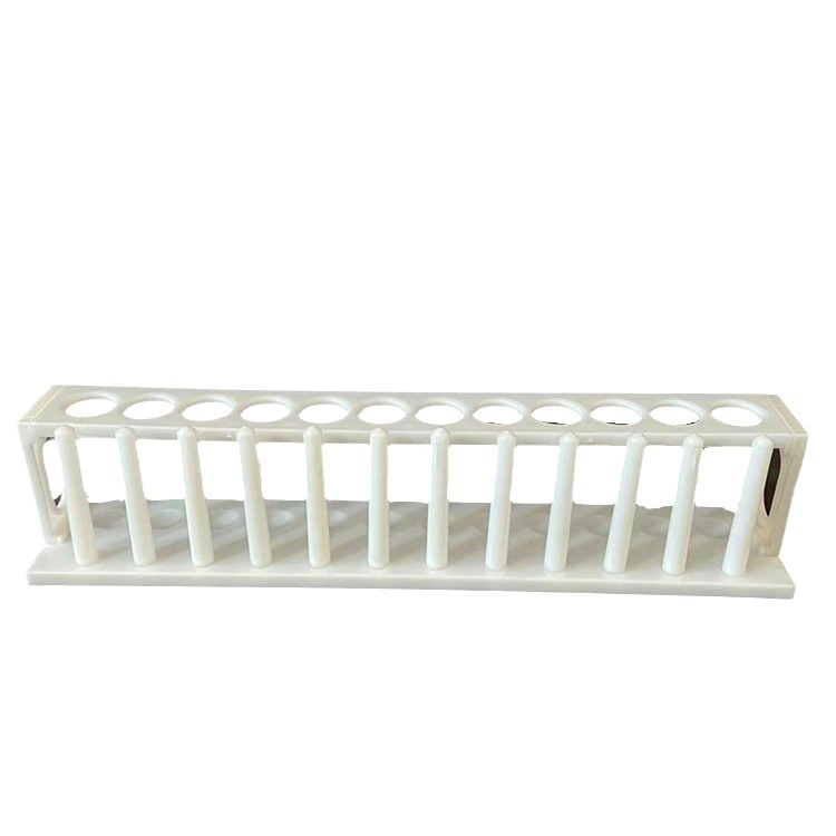 Test Tube Rack 12 Holes 12 Columns Plastic Single Row Assembled Laboratory Junior High School Mathematics Teaching Instrument Factory Direct Sales
