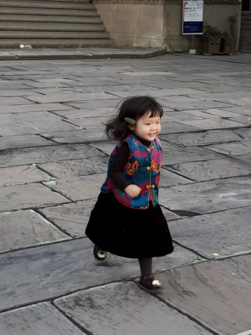 Hanfu Boys and Girls Tang Suit Autumn Chinese Style New Chinese Style Children's Blue Vest Baby Coat Mid-Autumn Festival Clothing