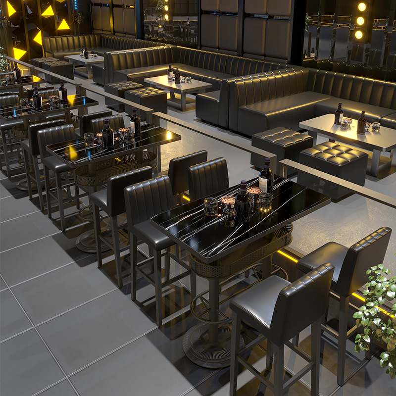 Gmby-2201 Bar Chair Bar Table High Bar Nightclub Loose Table Wrought Iron High Table and Chair Music Bar Live Ho