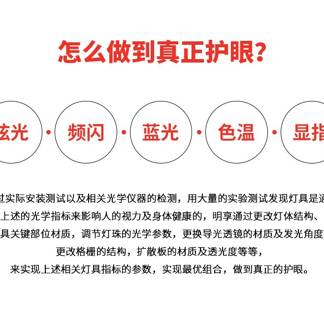 LED grid classroom light student eye protection school renovation bracket Library Daylight lighting anti-glare blackboard light