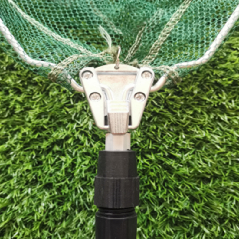 Triangular Landing Net for Large Fish, Foldable Integrated Aluminum Alloy Landing Net, Aluminum Alloy Small-Eye Net Head Landing Net, Telescopic Portable Net Factory