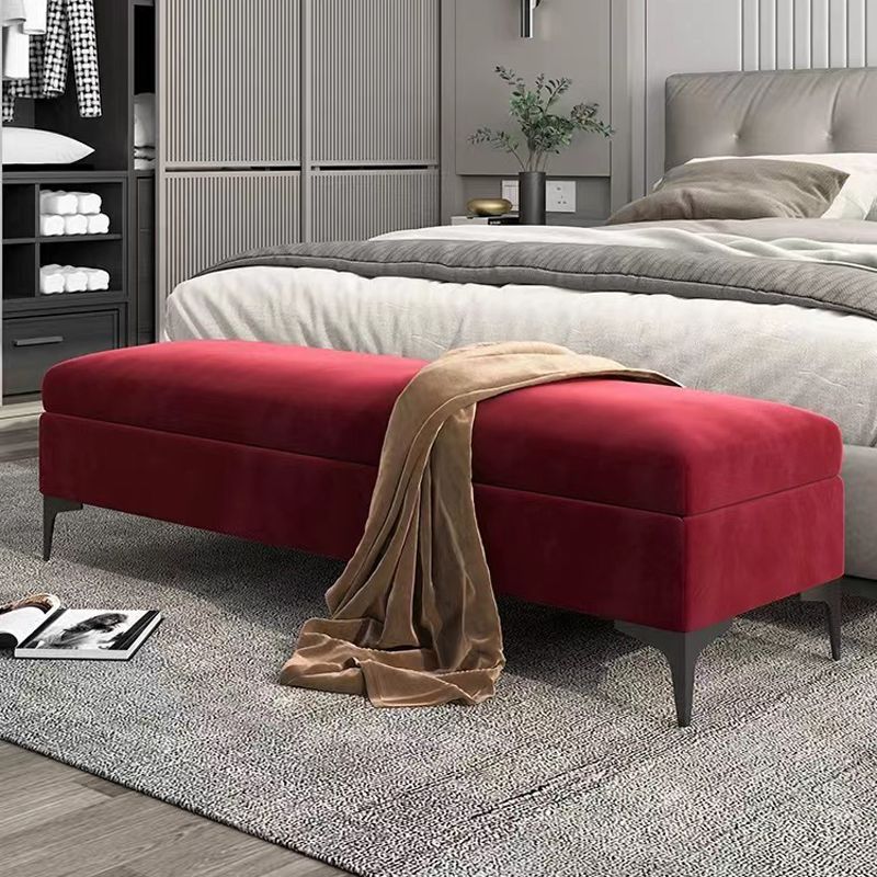 Modern Light Luxury Simple Velvet Home Bedroom Bedside Bench Living Room Cloakroom Storage Bench