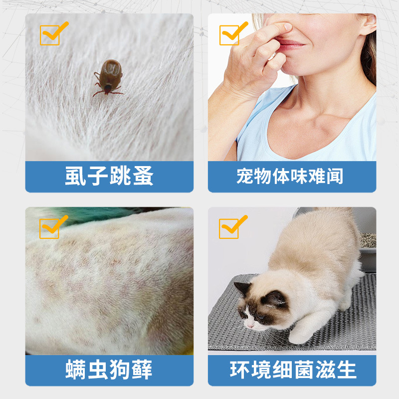 Pet External Deodorant Spray Pet Cat and Dog Home Pet Antibacterial Jumping Cat Dog and Mouse Supplies Complete Set