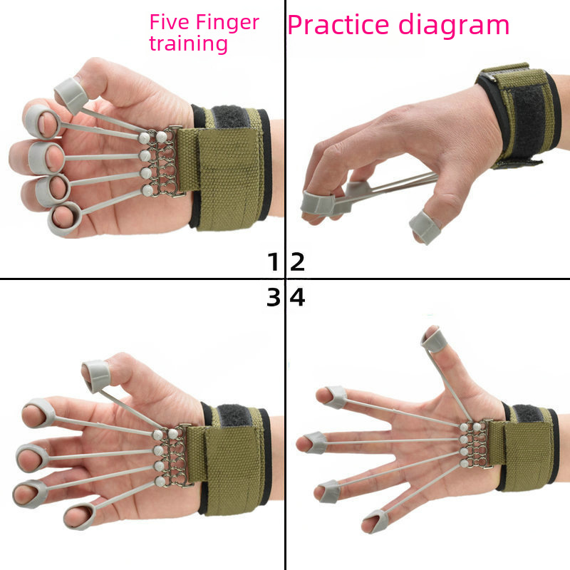 Finger Flexion Trainer Musical Instrument Performance Finger Strength Enhance Wrist Strength Flexible Multi-Strength Cross-Border Flexible Combination