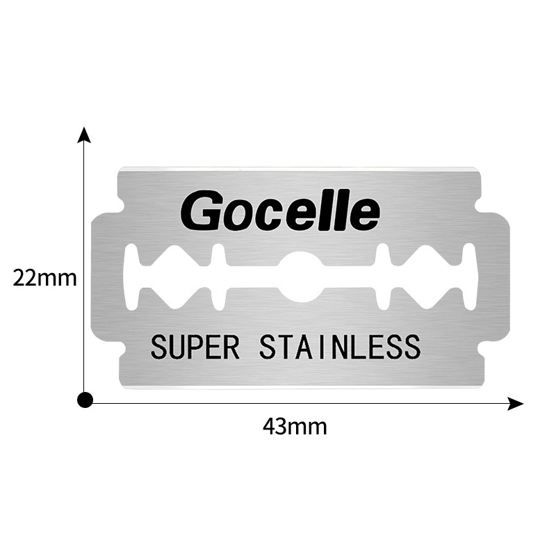 Bulk vintage shave universal razor blade stainless steel and carbon steel double-edged double-sided replacement blade wholesale