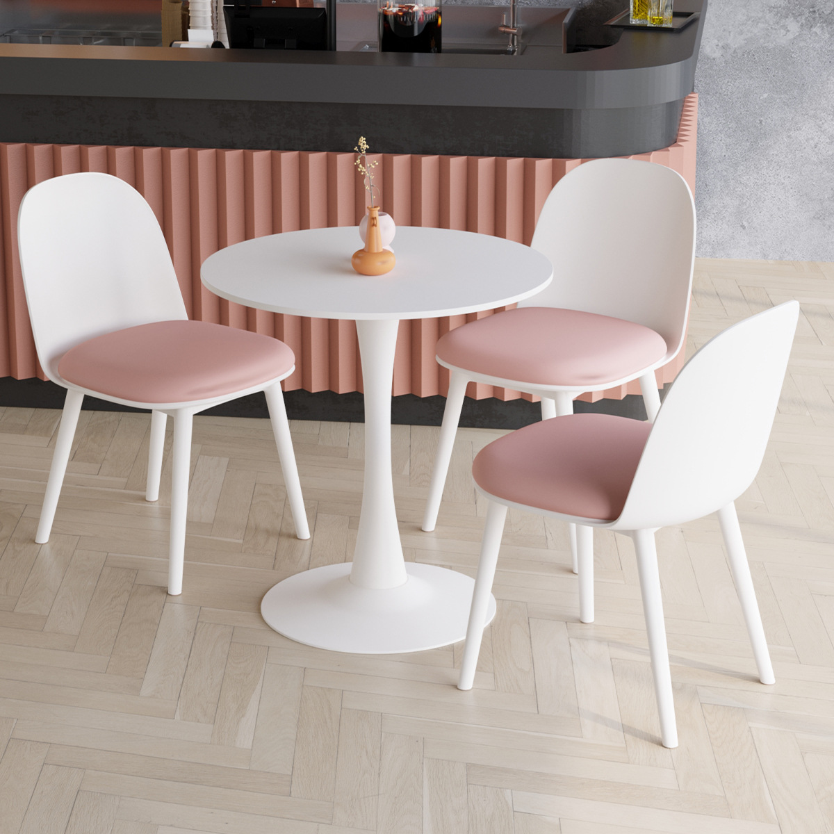 Office Reception Small Round Table Negotiation Table and Chair Combination Home Rest Area Balcony Table Coffee Milk Tea Dining Table