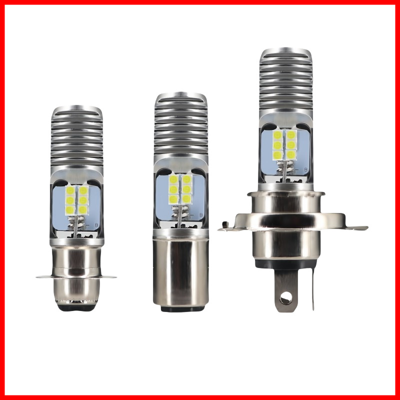 Cross-Border Motorcycle Led Car Lights Electric Vehicle Spotlights H6 Fishbone Super Bright Spotlight Front Bulb P15Dba20Dh4