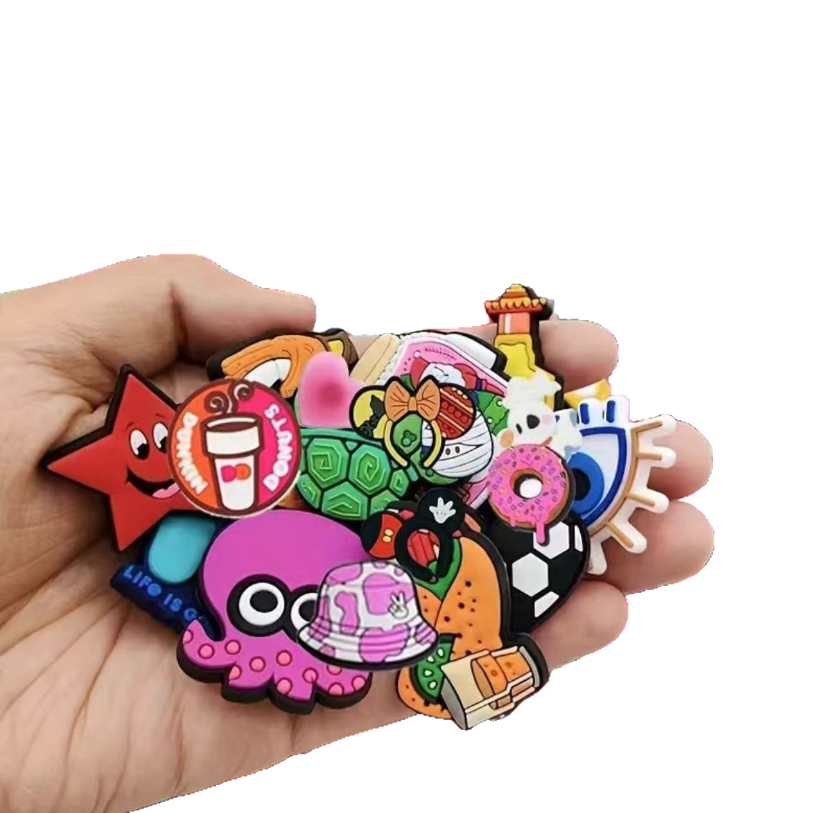 Cross-border hole shoes shoes flower shoe buckle PVC soft rubber shoe buckle detachable garden shoes shoes accessories random mix