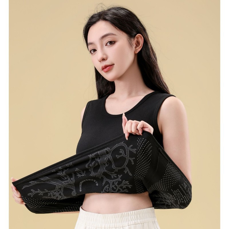 Autumn and Winter Unisex Health Channel Functional Magnetic Light-Changing Shenque Point Taiwei Point Thermal Vest Underwear