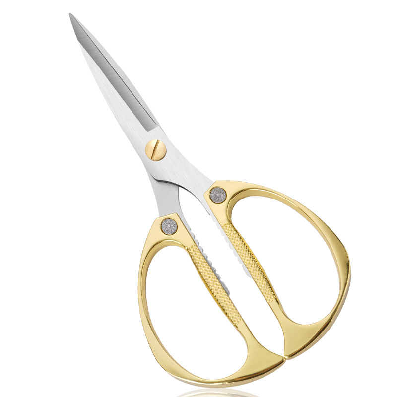 Manufacturer Wholesale K82 Multifunctional Kitchen Scissors Alloy Powerful Scissors Chicken Bone Scissors Household Scissors Stall Gold Steel Scissors