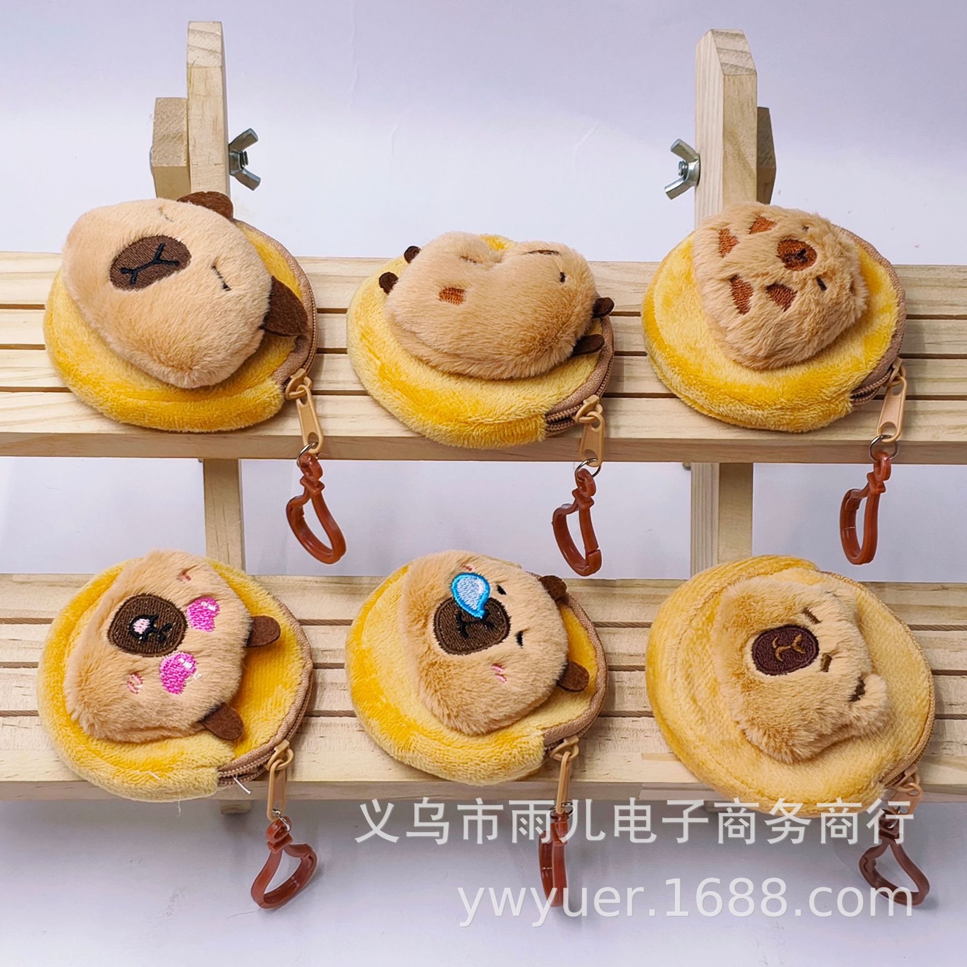 Креативная новая мультяшная карта Pibala плюшевая капибара монетница мини сумка для хранения bluetooth наушников подвеска для рюкзака