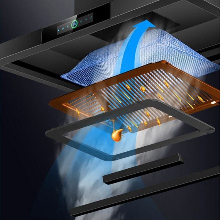 Commercial Range Hood with High Power for Rural Household Use, Suitable for Traditional Stoves, Wood Stoves, Restaurants, Dining Halls, and Double Suction for Smoke Extraction