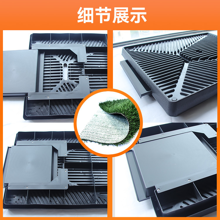 Fake Turf Pet Lawn Drawer Model Matching Factory Supply Dog Toilet Large and Small Version Separate Plastic Pet Toilet
