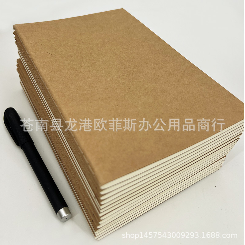 A5B5 Thick Kraft Paper Student Custom Advertising Business Notebook Custom Logo Stitching Notebook Custom Notebook