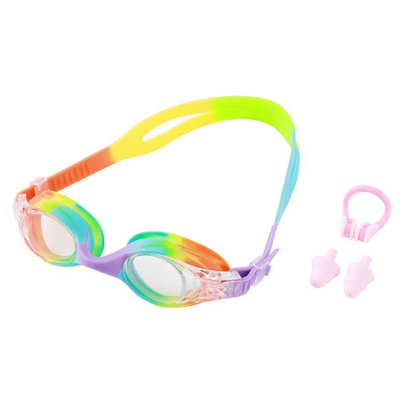 2024 silicone children's swimming goggles anti-fog HD swimming glasses boys and girls diving products waterproof swimming goggles