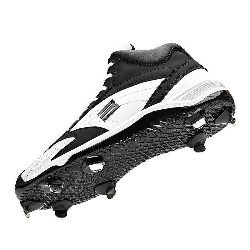 Cross-Border Large Size High-Quality Professional Iron Nail Wear-Resistant Anti-Slip Baseball Shoes Super Fiber Breathable Ankle Protection American Football Shoes