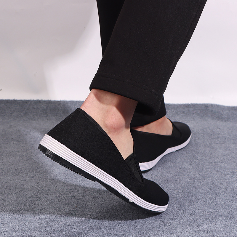 Boxed Old Beijing Cloth Shoes Men's Single Shoes Breathable Casual Elderly One-Legged Driving Work Black Cloth Shoes