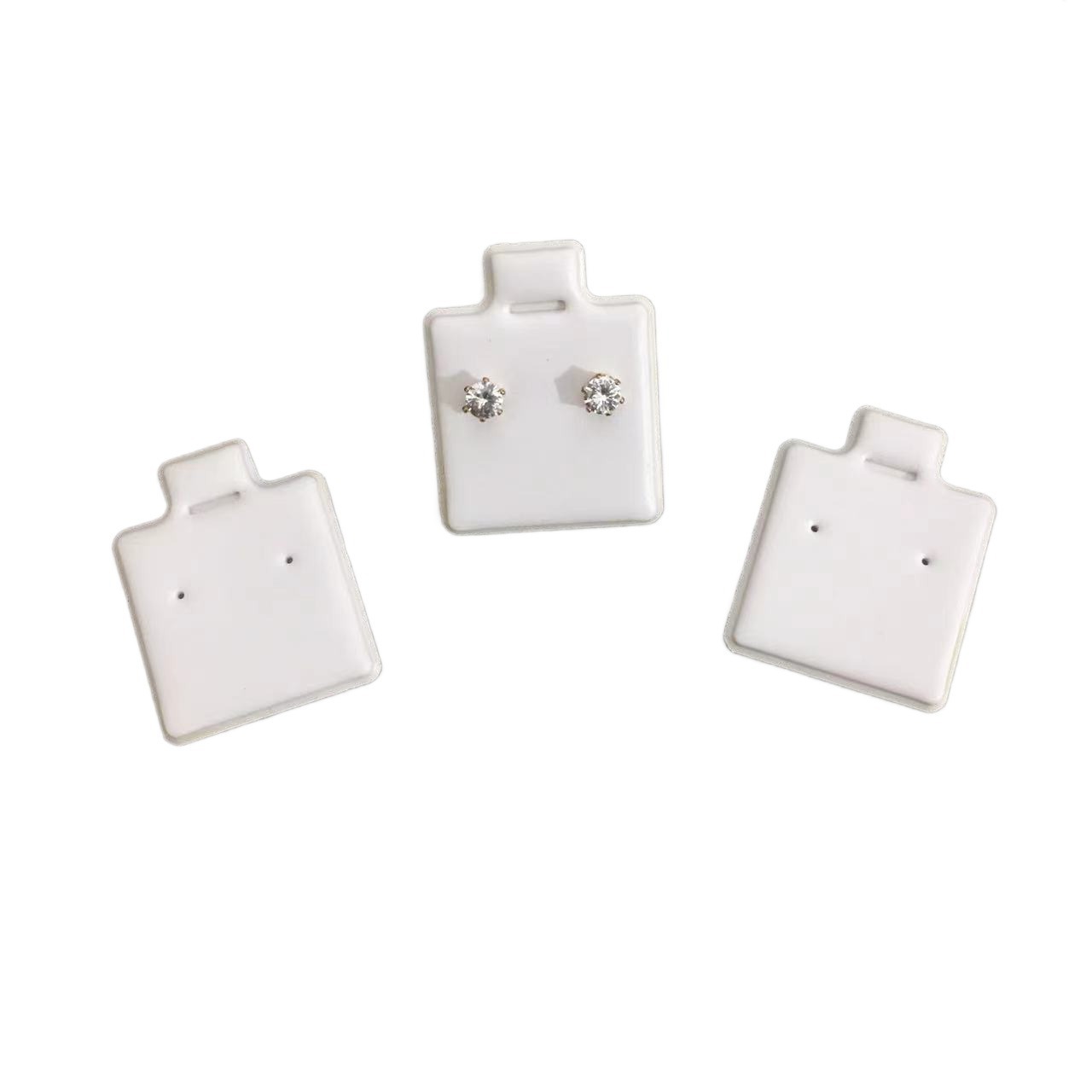 White Simple Earring Card Display Holder High-End Jewelry Packaging Card Blank Earring Card Wholesale Cross-Border Spot